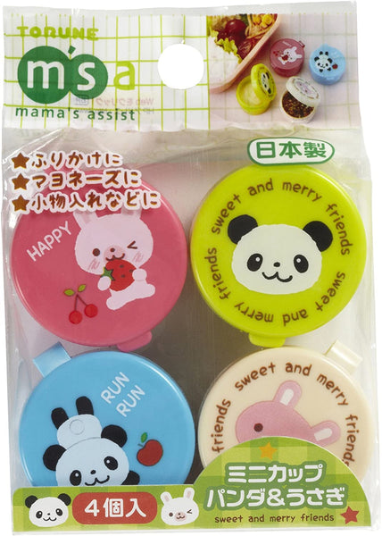 Torune JAPAN Mini Cups sauce case Panda Rabbit 4pcs