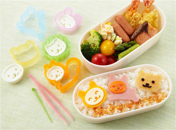 TORUNE Deco Ham Cheese Vegetable Mold Cutter Animal Kigurum for Lunch Box Bento