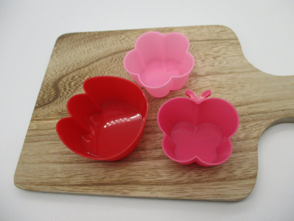 Tulip Butterfly Silicone side dish Cup  3pcs For lunch Box bento deco