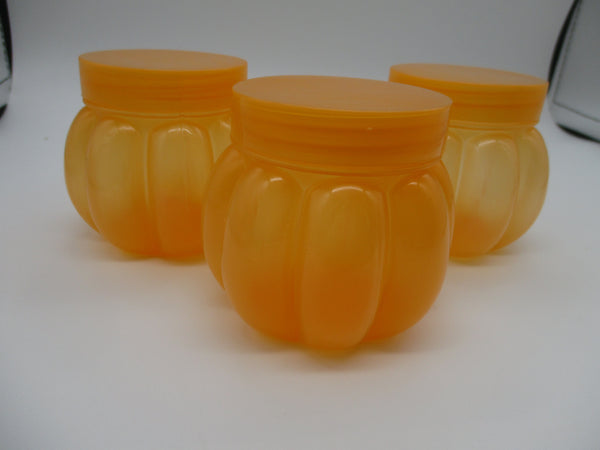 Halloween Type Pumpkin Dessert cup with lid 3pcs