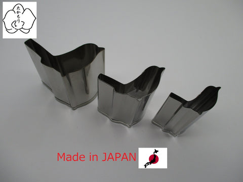 Takamori Decorative Stainless Vegetable Cutter Mold Nightingale Bird set of 3