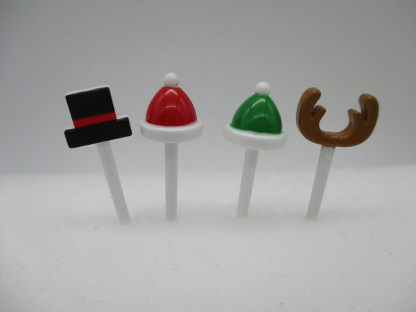 Christmas Food picks Henshin 4pcs