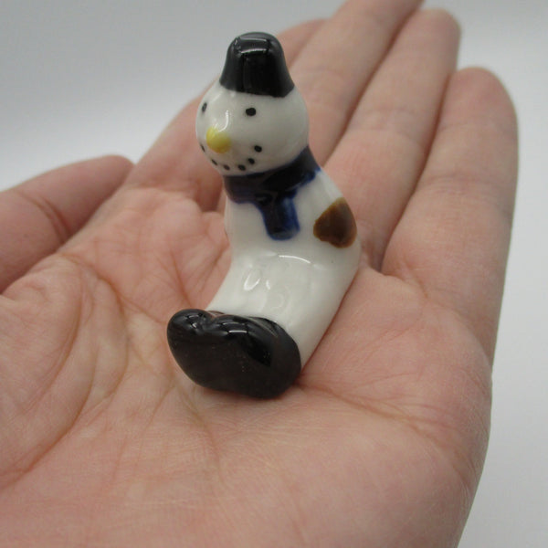 Porcelain Chops Chopsticks Rest Christmas Snow man 1pcs