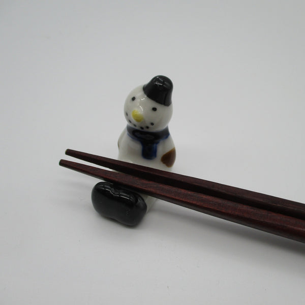 Porcelain Chops Chopsticks Rest Christmas Snow man 1pcs