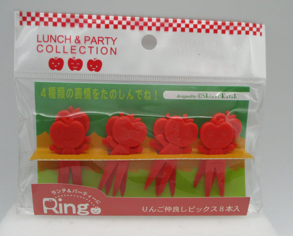 18pcs Apple Ringo seasoning case picks sauce case cups furikake chara deco for lunch box bento Shinzi Katoh