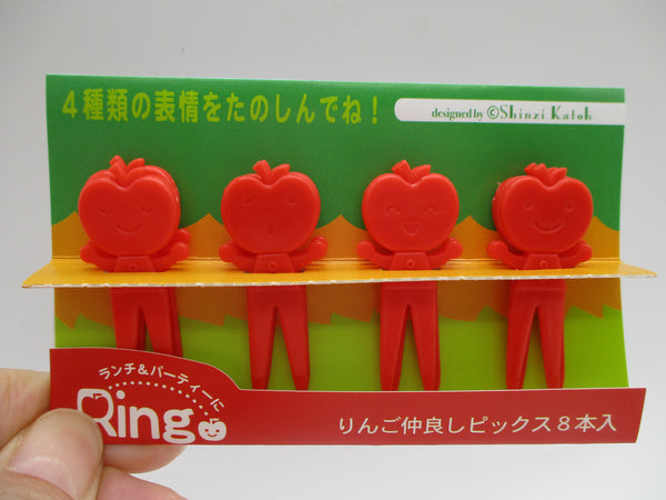 Apple Ringo Food Nakayoshi picks picks 8pcs for lunch box bento Shinzi Katoh