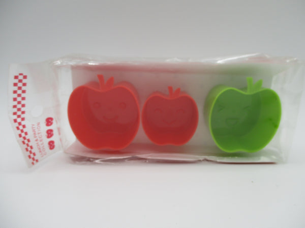 whole sale 10pack Apple Ringo Food plastic Cups Cup 3pcs for lunch box bento Shinzi Katoh