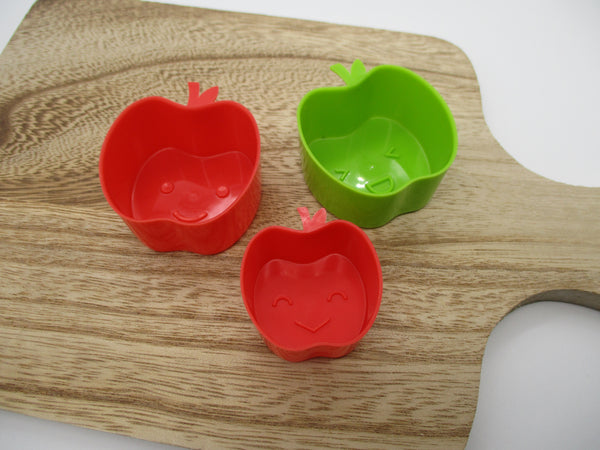 18pcs Apple Ringo seasoning case picks sauce case cups furikake chara deco for lunch box bento Shinzi Katoh