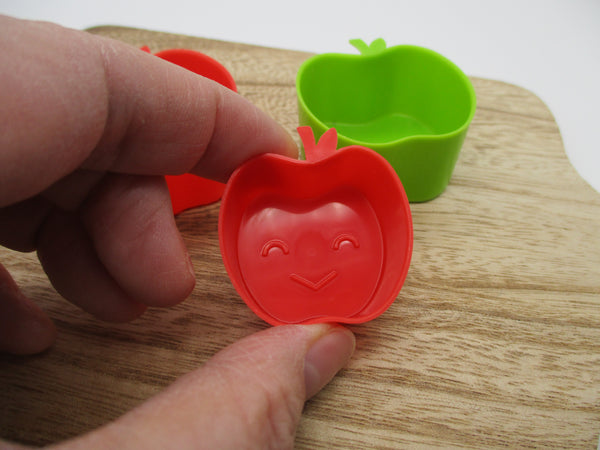 whole sale 10pack Apple Ringo Food plastic Cups Cup 3pcs for lunch box bento Shinzi Katoh