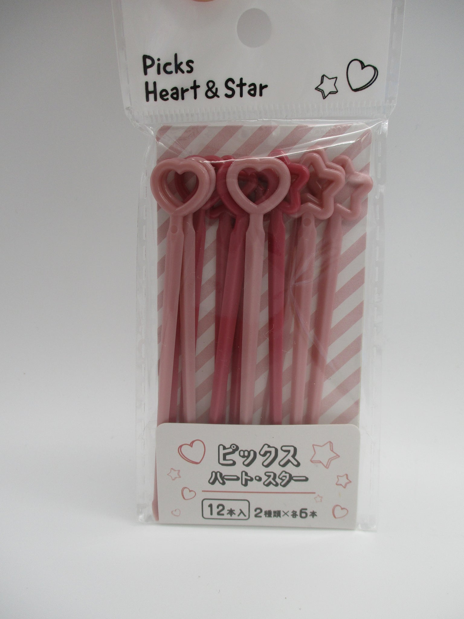 Japanese Lunch Box Bento Food long Picks maruki Heart Star 12pcs