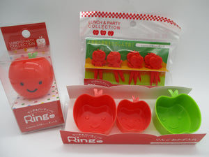 12pcs Apple Ringo seasoning case picks cups furikake chara deco