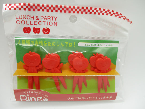 12pcs Apple Ringo seasoning case picks cups furikake chara deco