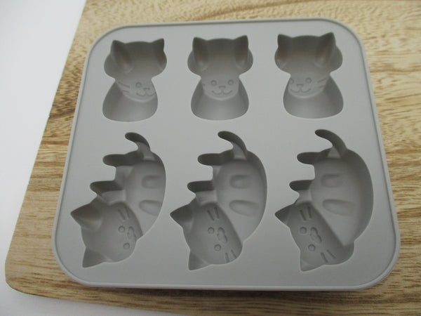 Japanese Silicone CAT Gray Mold Maruki For cake chocolate From JAPAN about 10cm