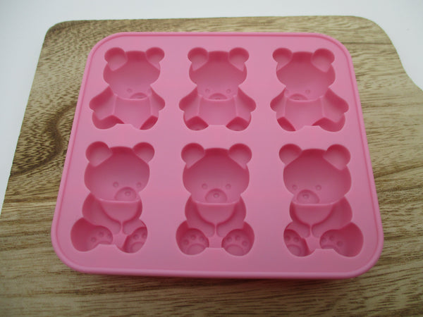 Japanese Silicone Bear Mold Maruki For cake chocolate pink