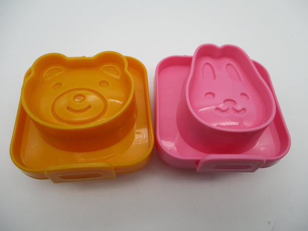 Boiled egg mold 2pcs Rabbit Bear Made in JAPAN For Deco bento Lunch box