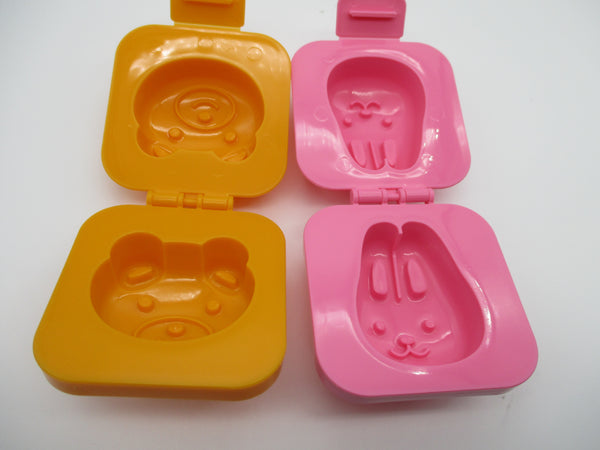 Boiled egg mold 2pcs Rabbit Bear Made in JAPAN For Deco bento Lunch box