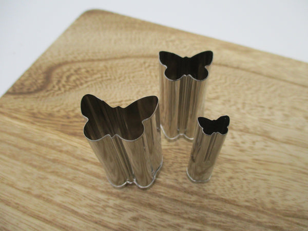 Takamori Decorative Stainless Vegetable Cutter Mold Butterfly Diameter set of 3 Small