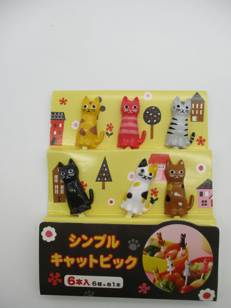 2023 New Simple Cat TORUNE Lunch Box Bento Decoration Food Pick 6pcs