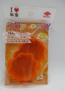 TOYO Toyal Silicone Cup 2pcs Flower Orange For lunch Box bento