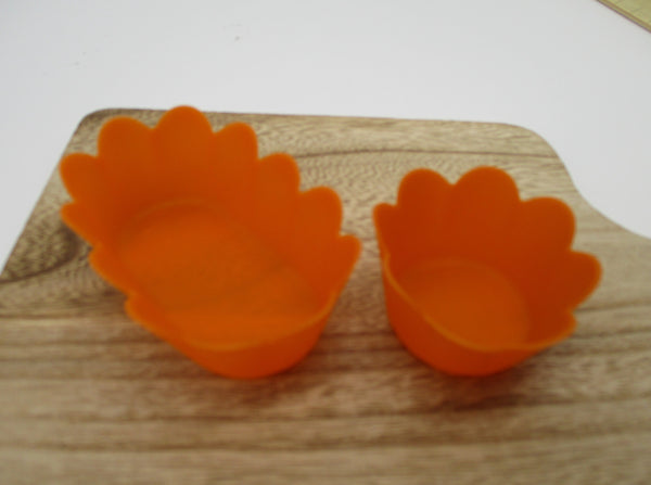 TOYO Toyal Silicone Cup 2pcs Flower Orange For lunch Box bento