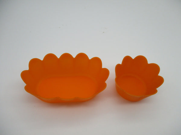 TOYO Toyal Silicone Cup 2pcs Flower Orange For lunch Box bento