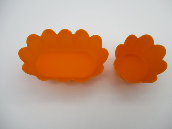 TOYO Toyal Silicone Cup 2pcs Flower Orange For lunch Box bento