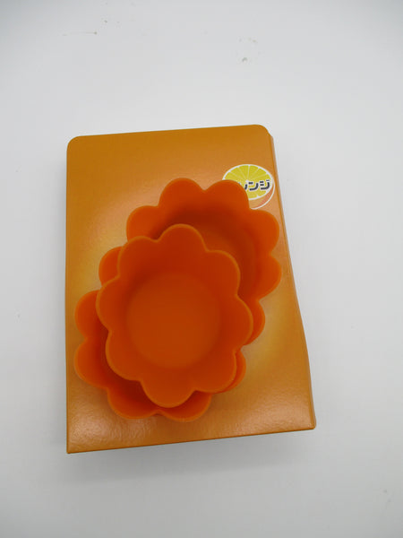 TOYO Toyal Silicone Cup 2pcs Flower Orange For lunch Box bento