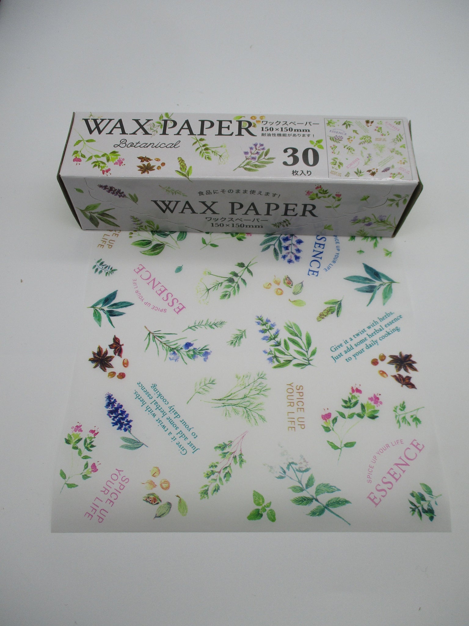 Japanese Botanical Wax Paper 150mm 150mm 30pcs From japan