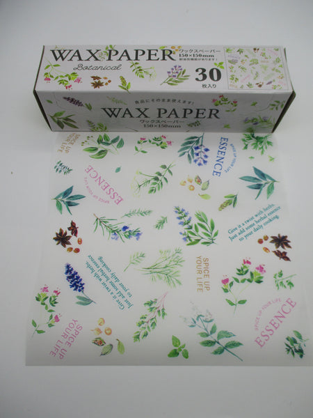 Japanese Botanical Wax Paper 150mm 150mm 30pcs From japan