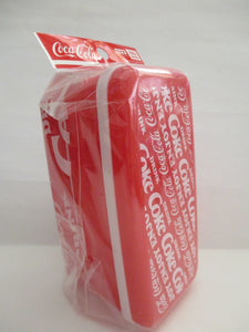 Coke Cola  Red Lunch Box Bento Double with Chopsticks DAISO JAPAN