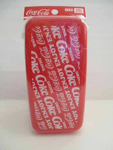 Coke Cola  Red Lunch Box Bento Double with Chopsticks DAISO JAPAN