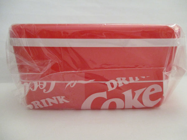 Coke Cola  Red Lunch Box Bento Double with Chopsticks DAISO JAPAN