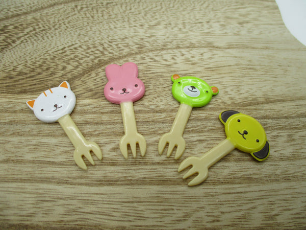 TORUNE Animal fork Lunch Box Bento Decoration Food fork Pick picks 12pcs Rare