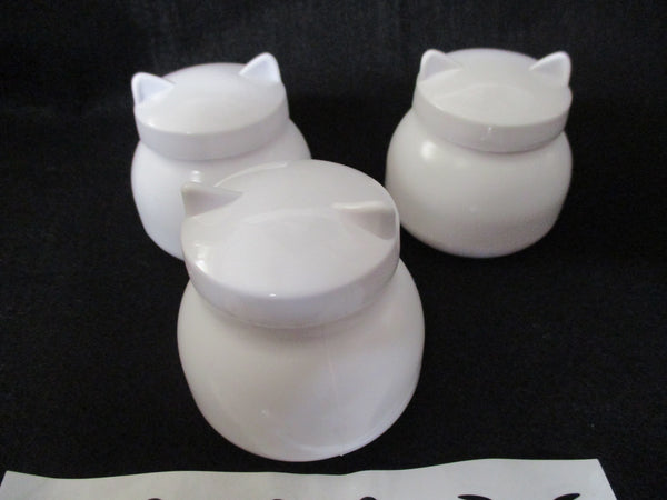 Cat Ear with lid  Dessert Cup 3pcs 110ml with face seal