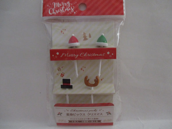 set of 10 christmas Bamboo bear plate picks mold cutter