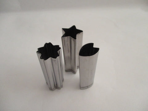 Decorative Stainless Vegetable Cutter Mold sakura star petal 3pcs DAISO Japan