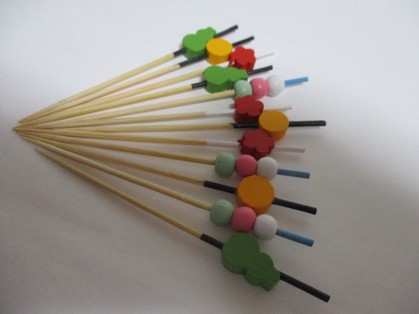 Kanzashi dango sakura hyotan Bamboo Food Picks 12pcs