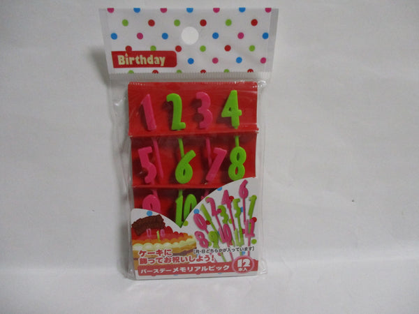 Food Picks Number For cake bento lunch box Birthday