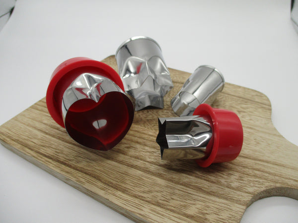 Pearl metal Heart star 4 pieces Vegetable Cutter Apple Made in JAPAN