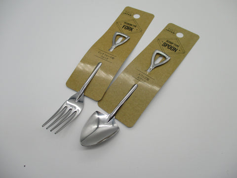 Japanese 2pcs Pitchfork type Fork and Scoop type spoon Made in JAPAN
