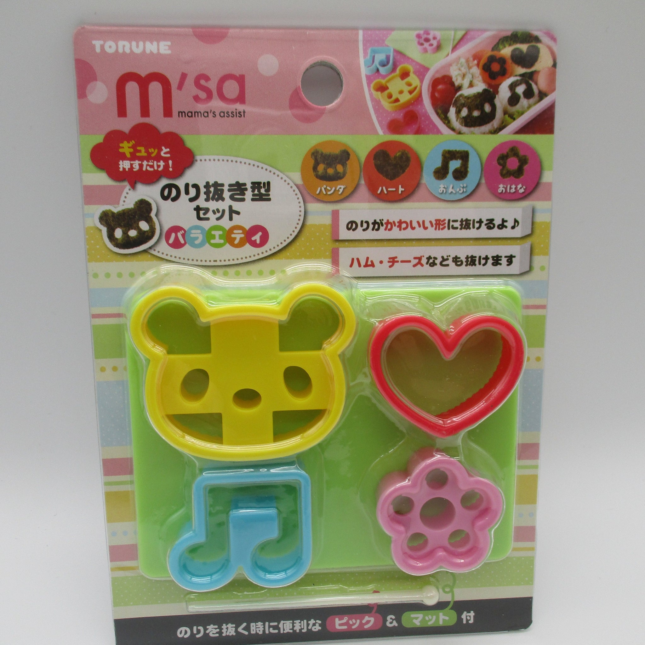 Torune Seaweed Cutter Panda Note Flower Heart From JAPAN P-3318