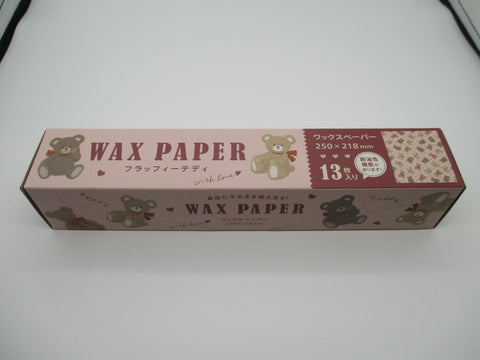 Japanese Bear Wax Paper 250mm 218mm 13pcs From japan