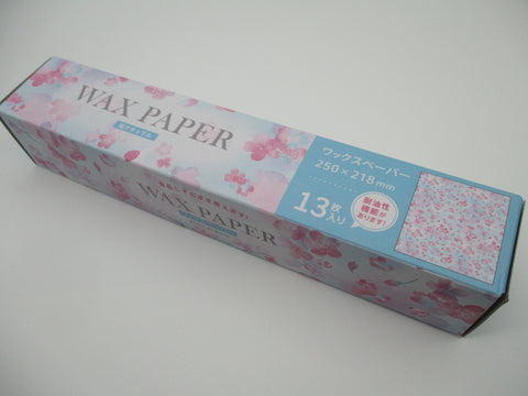 Japanese sakura Wax Paper 250mm 218mm 13pcs From japan Blue