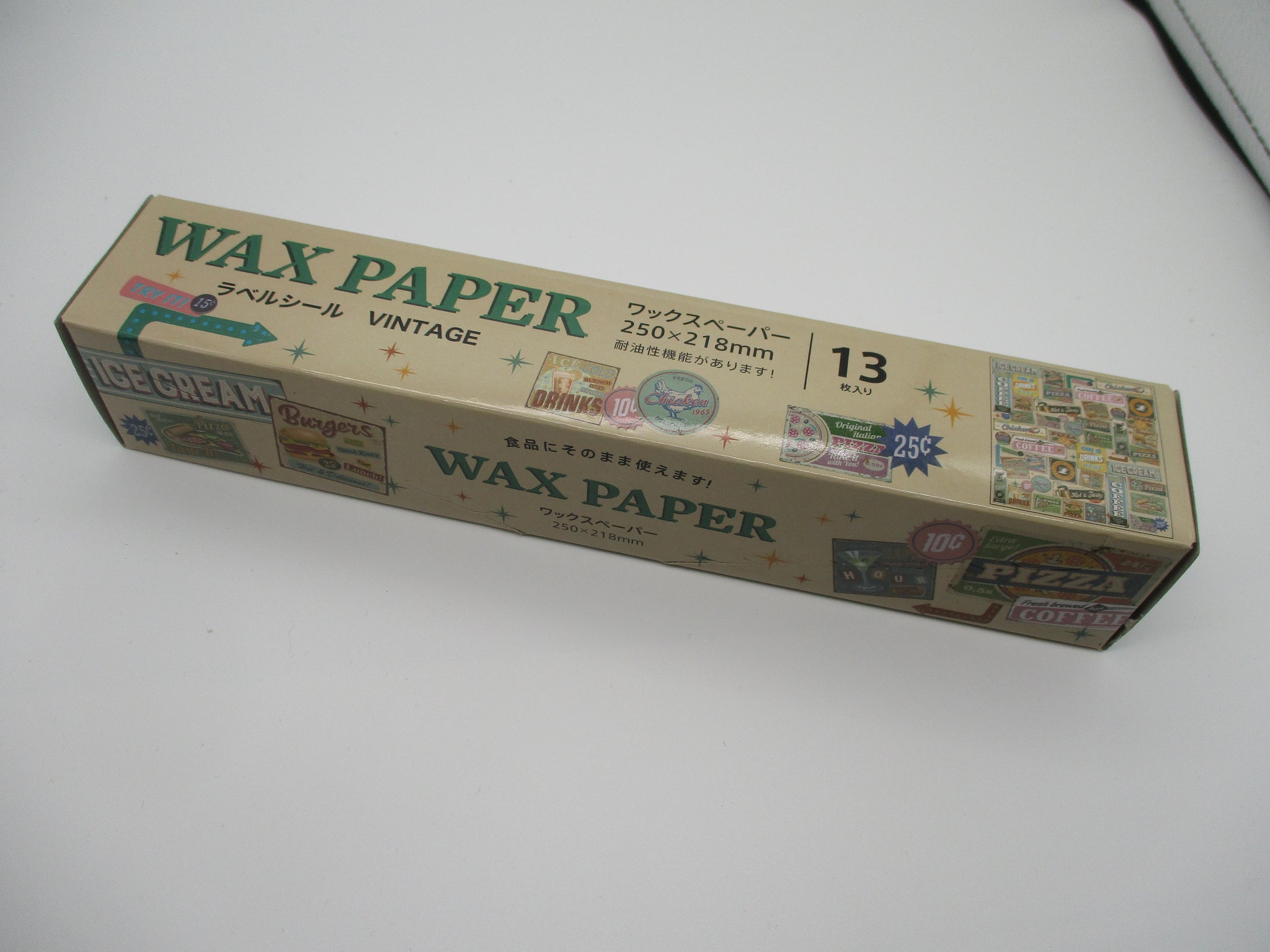 Japanese Vintage Label  Wax Paper 250mm 218mm 13pcs From japan A