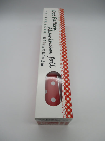 Japanese aluminum foil 2m Dot red  20cm