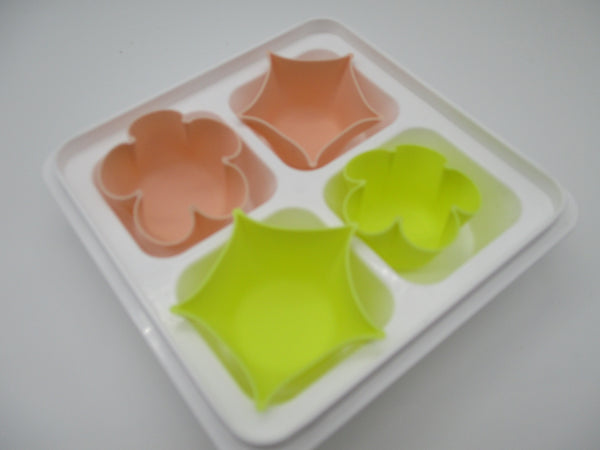 Japanese Star Flower Reversible Silicone Cup 4pcs For lunch Box bento deco