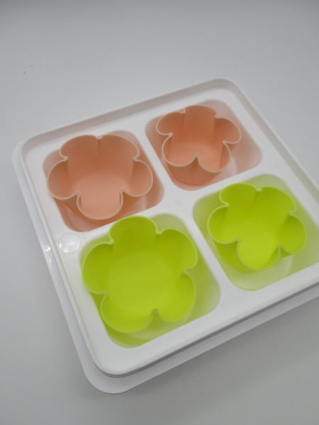 Japanese Star Flower Reversible Silicone Cup 4pcs For lunch Box bento deco