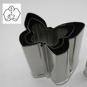 Takamori Decorative Stainless Vegetable Cutter Mold Butterfly Diameter set of 3