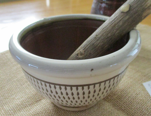 Koishiwara ware Mortar&Pestle Set Suribachi 12cm Topi kanna Grinding Bowl