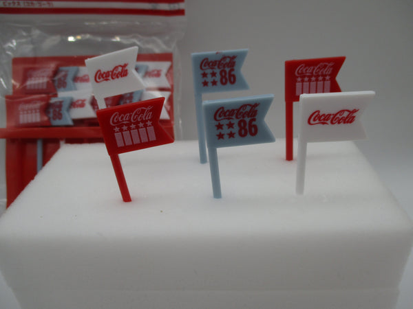 Coca cola Flag Food picks  12pcs